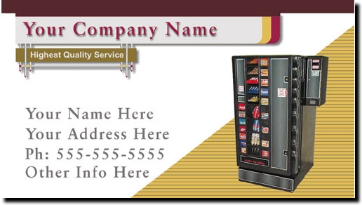Vending Route Business Cards Vending Machine Business Cards In