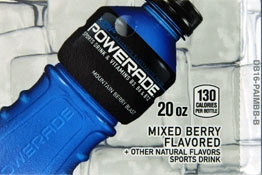 powerade labels bottle vending drink flavor machine ion berry mixed strips