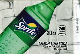 Large Sprite Bottle Flavor Drink Labels | Large Vending Machine Flavor